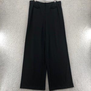 J Jill Pants Womens Medium Black Ponte Slacks Wide Leg Pull On Stretch Office